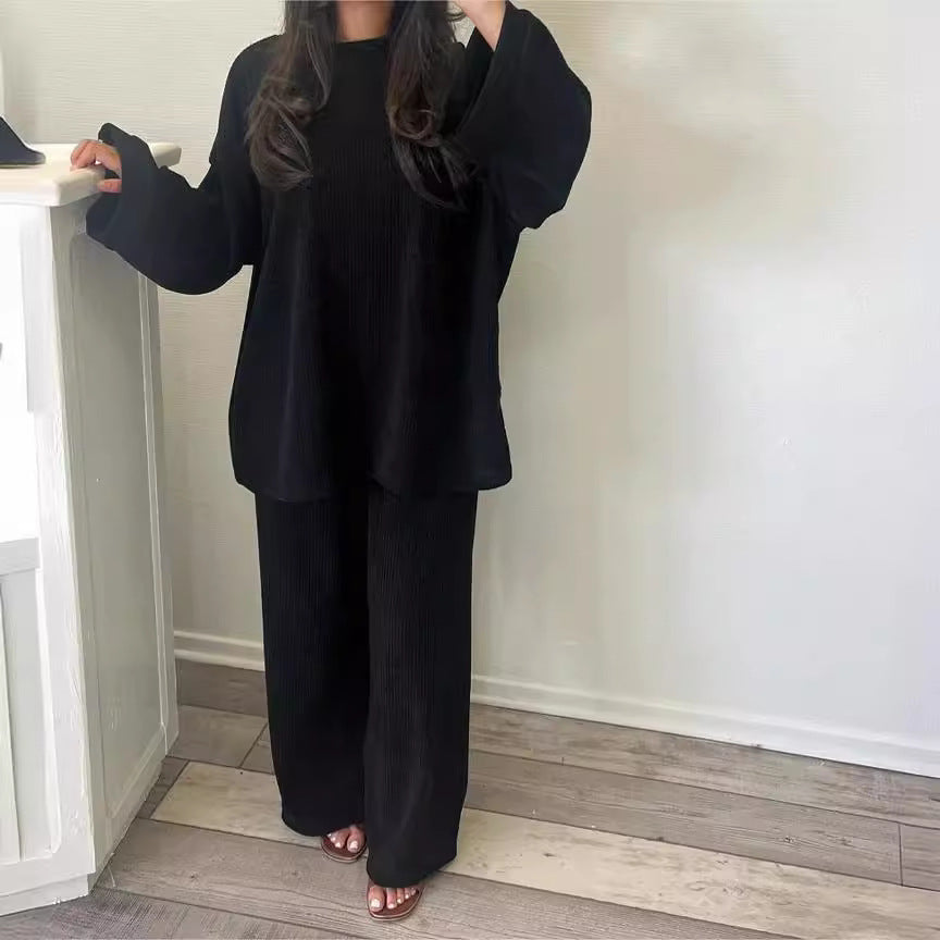 Damen Bequemes und stylisches Lounge-Set aus Rippstrick WW