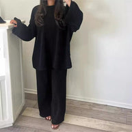Damen Bequemes und stylisches Lounge-Set aus Rippstrick WW