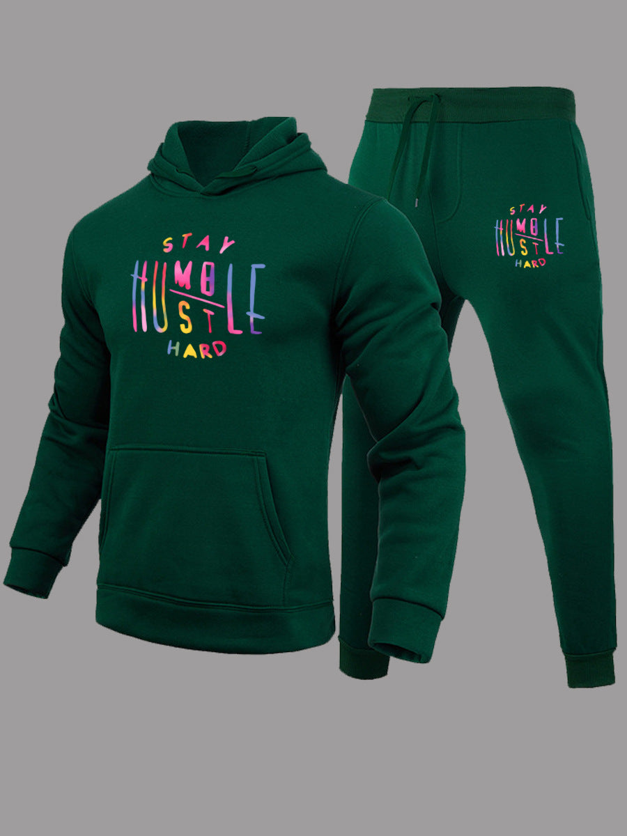 Damen Sportliches Hoodie- und Jogginghose-Set mit motivierendem Aufdruck WW