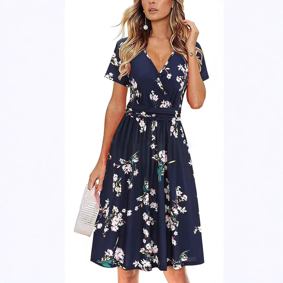 Damen Sommerkleid mit floralen Mustern WW