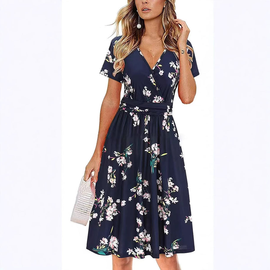 Damen Sommerkleid mit floralen Mustern WW
