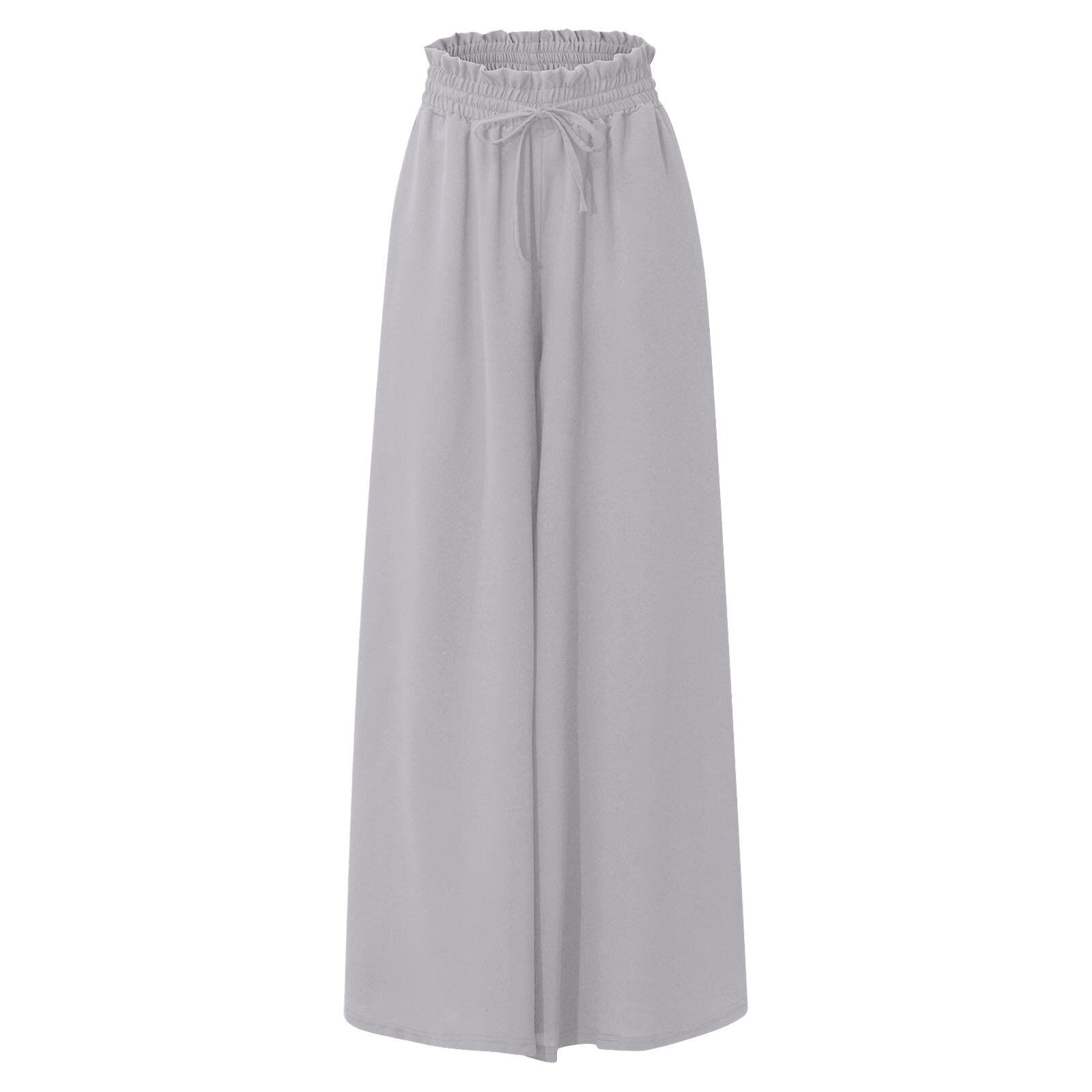 Damen weite Hose mit elastischem Bund und Taschen WW