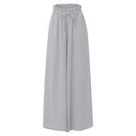 Damen weite Hose mit elastischem Bund und Taschen WW