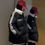 Damen sportliche Oversized Daunenjacke mit Reißverschluss und seitlichen Taschen WW