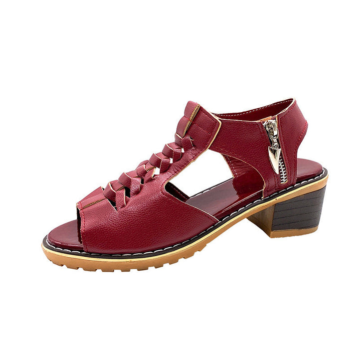 W&W Mode - Orthopädische Sandalen mit Absatz | Bequeme Sandalen für Damen mit Spitzendesign