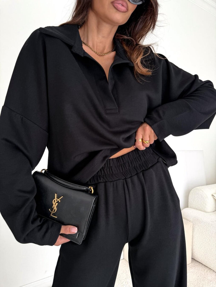 Damen Relaxed-Fit Poloshirt mit Knopfleiste und weiten Ärmeln WW