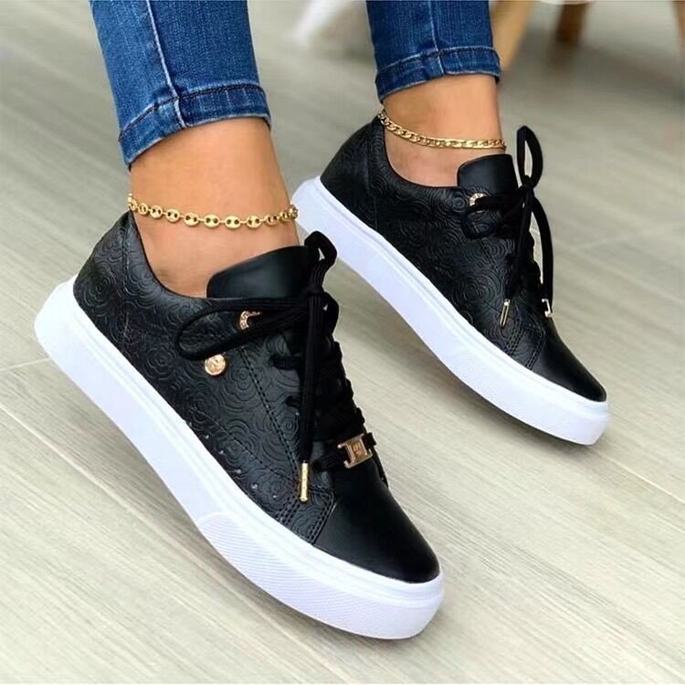 Damen Sneakers mit luxuriösem Blütenmuster und atmungsaktivem Obermaterial WW