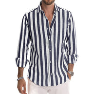 Herrenhemd mit stylischem Streifenmuster und lässigem Schnitt WW