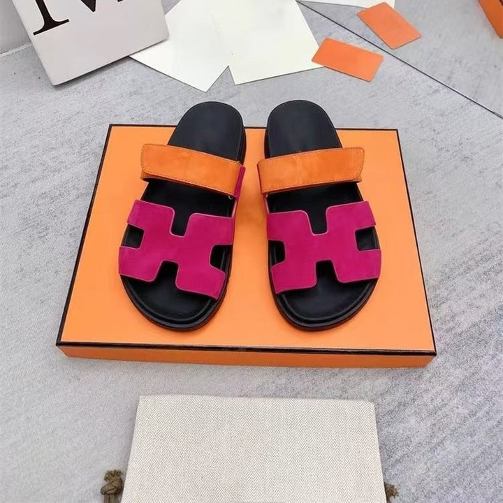 Damen Slip-on-Sandalen mit weichem Material