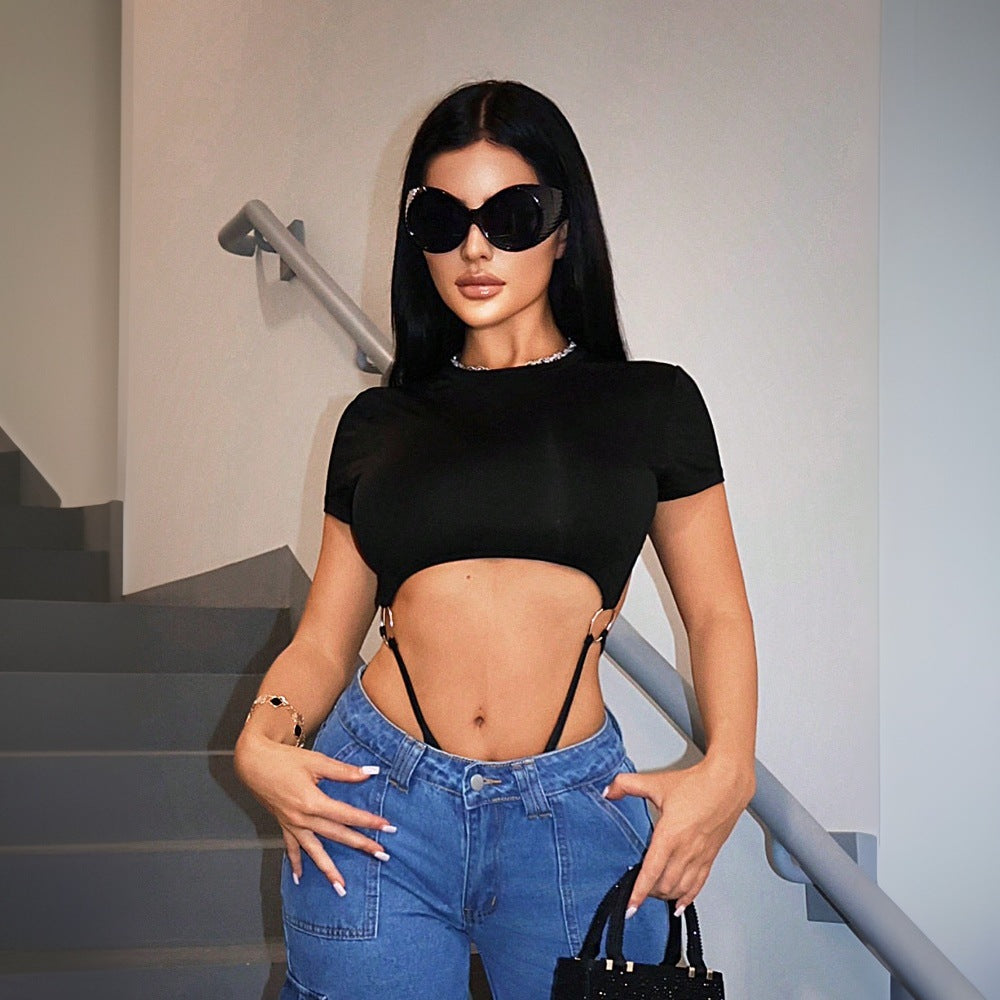 Damen topmodernes Cut-Out Bodysuit mit verspieltem Design W&W Mode