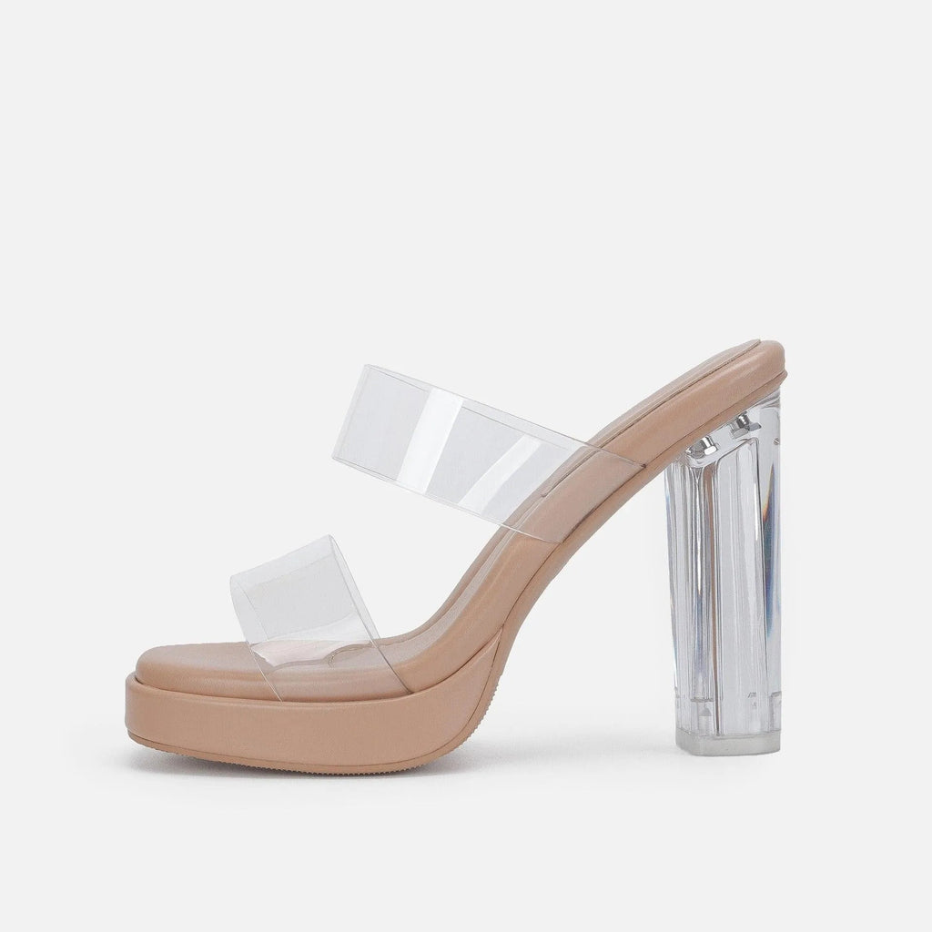 WW | Schuhe mit transparentem dickem Absatz