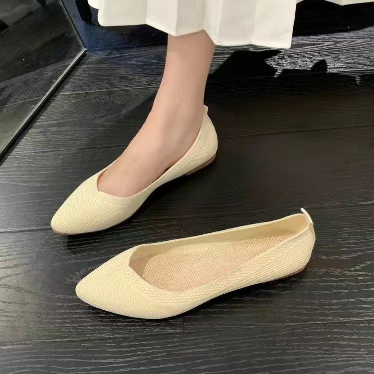 Damen Atmungsaktive Strickspitze Ballerinas WW
