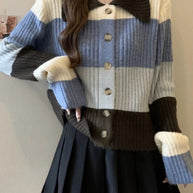 Damen Strickjacke mit breitem Rippdesign und oversized Schnitt WW