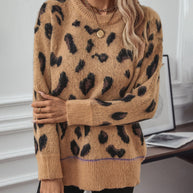 WW Leopard Jacquard-Fleece-Pullover