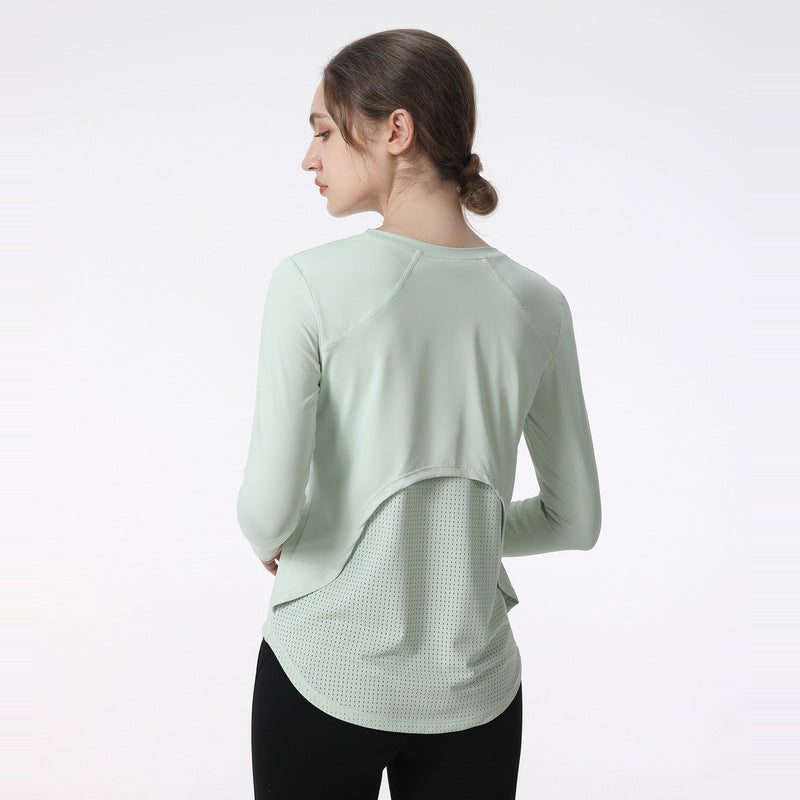 Damen Atmungsaktives Langarm-Sportshirt mit UV-Schutz und feuchtigkeitsableitender Technologie WW
