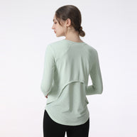 Damen Atmungsaktives Langarm-Sportshirt mit UV-Schutz und feuchtigkeitsableitender Technologie WW