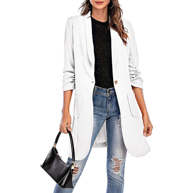 Damen Stretchiger Blazer mit modernem Schnitt und Taschen WW