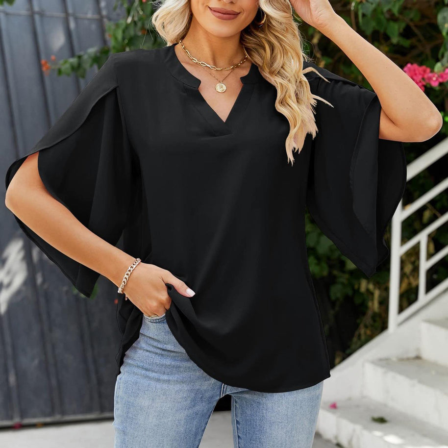 WW | Petal Sleeve Chiffon Shirt