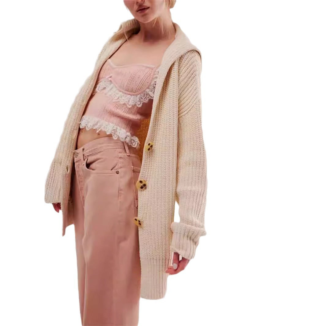 Damen Strickjacke mit eleganter Knopfakzentuierung und lässigem Schnitt WW