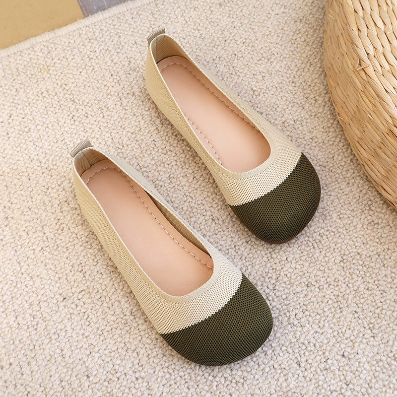 Damen atmungsaktive Ballerinas mit flexiblem Obermaterial WW