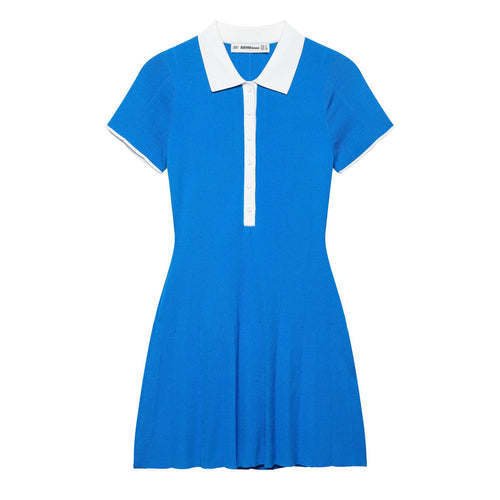 Femme Polo Kleid mit plissiertem Rock und kontrastierendem Kragen WW