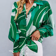 Damen Oversized Karo-Hemd mit Rüschendetails WW