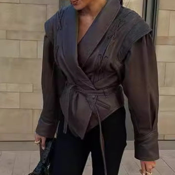 Damen Bikerjacke aus Kunstleder WW