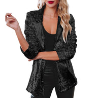 Damen eleganter Paillettenblazer mit schimmerndem Finish WW
