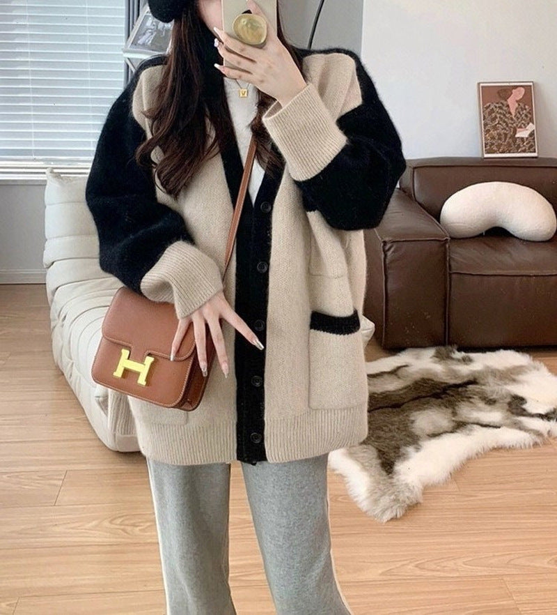 Damen Strickcardigan mit dekorativem Schnitt und praktischen Taschen WW