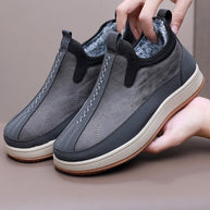 Damen Bequeme Winter-Slipper aus Lederimitat mit warmem Innenfutter WW
