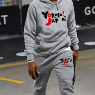 Damen sportliches Hoodie- und Jogginganzug Set mit modernem Schriftzug WW