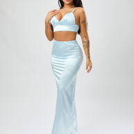 Damen Satinähnliches Abendkleid WW