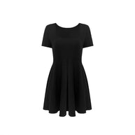 Damen A-linien Kleid mit Rundhalsausschnitt WW