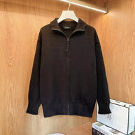 Damen Strickjacke mit hohem Kragen und Reißverschluss WW