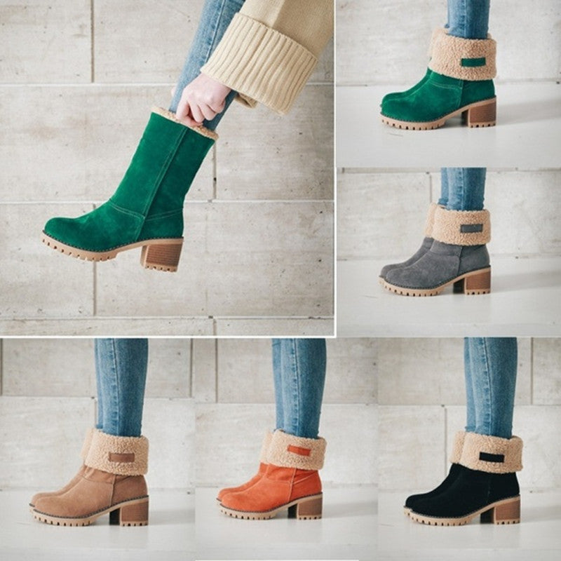 Damen Bequeme Stiefeletten mit wärmendem Futter WW