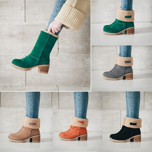 Damen Bequeme Stiefeletten mit wärmendem Futter WW