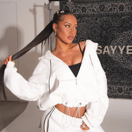 Damen Sportliche Oversized Loungewear mit reflektierenden Details WW