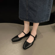 Damen elegante Mary Jane Ballerinas mit klassischem Riemchen und komfortablem Fußbett W&W