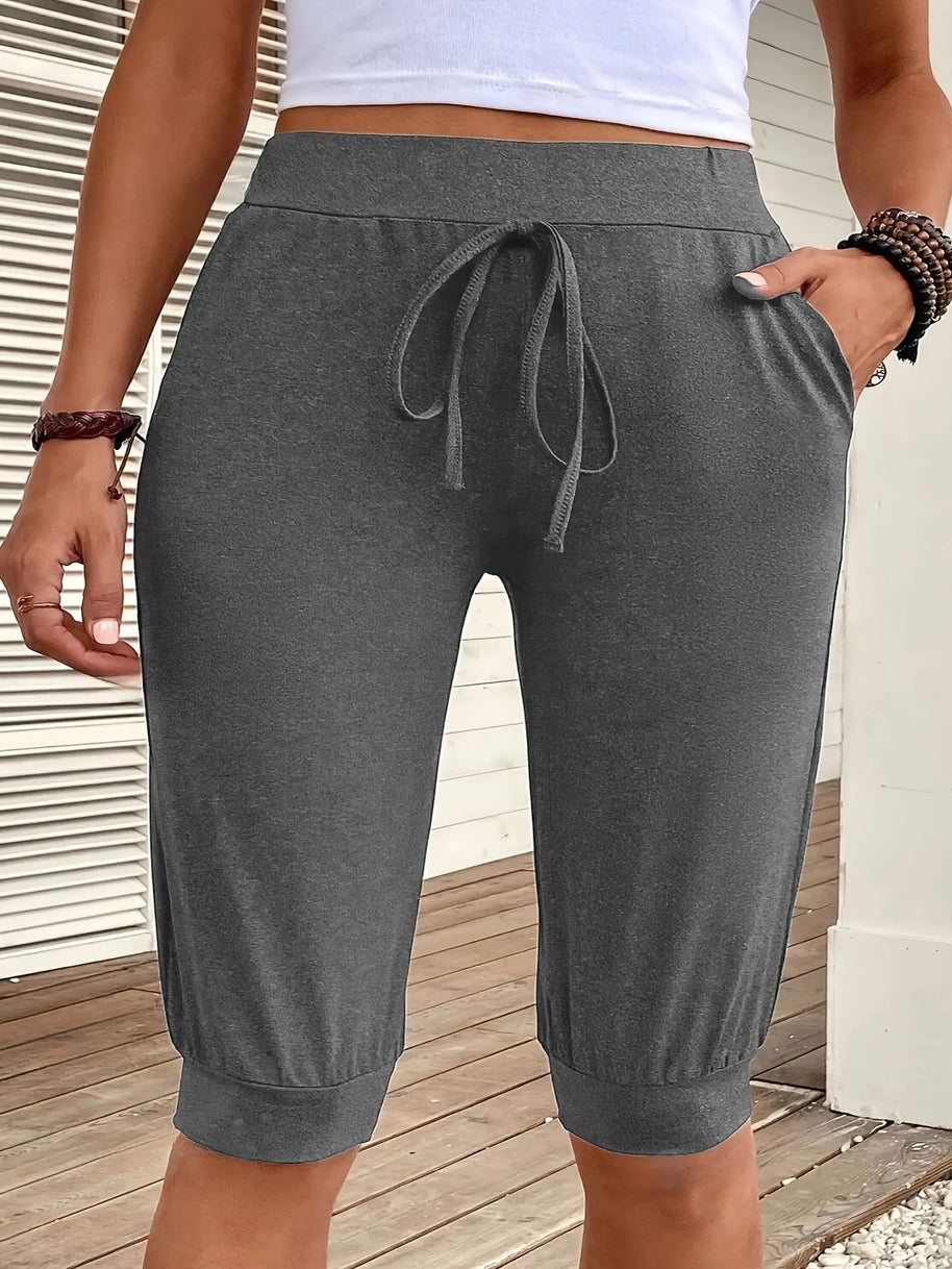 Damen Sportliche Kapuhosen im lässigen Design mit dekorativem Kordelzug WW