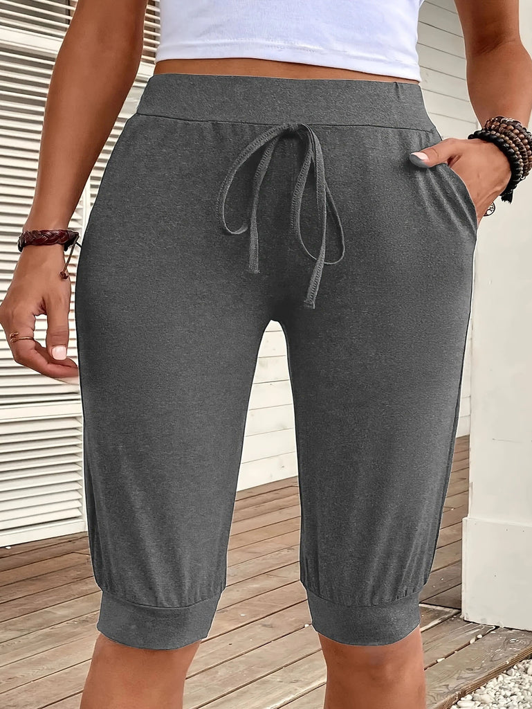 Damen Sportliche Kapuhosen im lässigen Design mit dekorativem Kordelzug WW