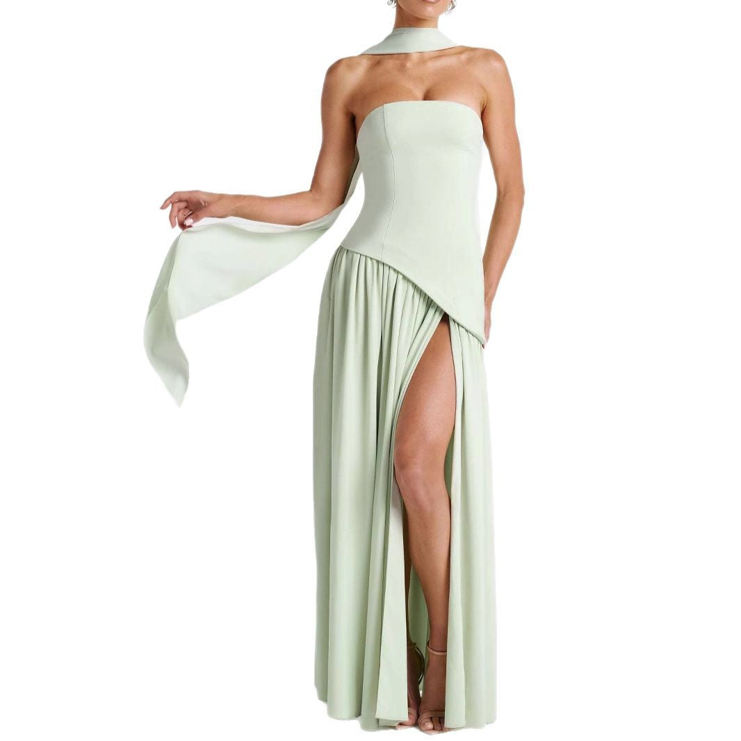 Damen Abendkleid mit asymmetrischem Schnitt WW