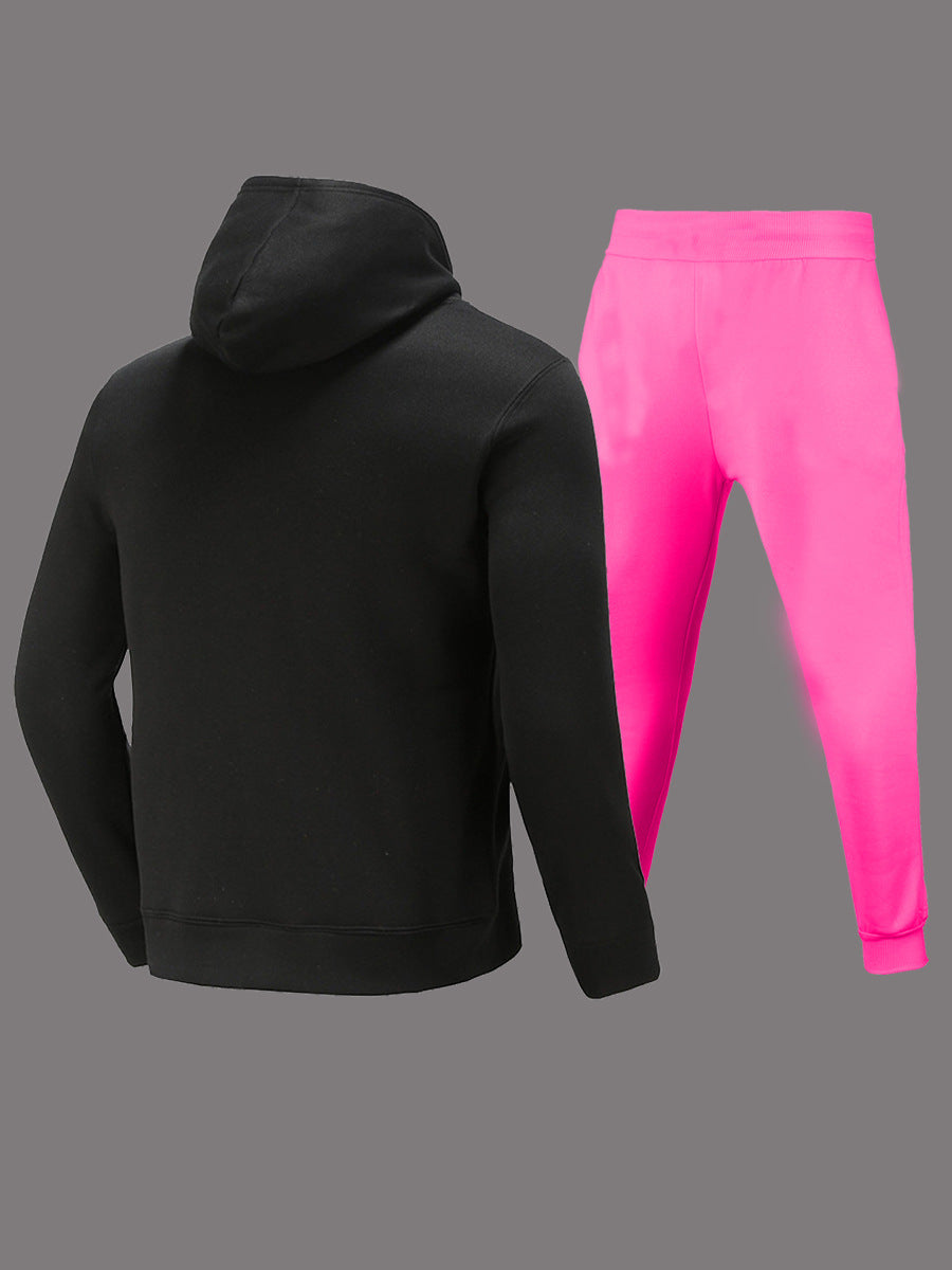 Damen Sportliches Hoodie- und Jogginghose-Set mit kreativem Grafikdruck und auffälligem Design WW