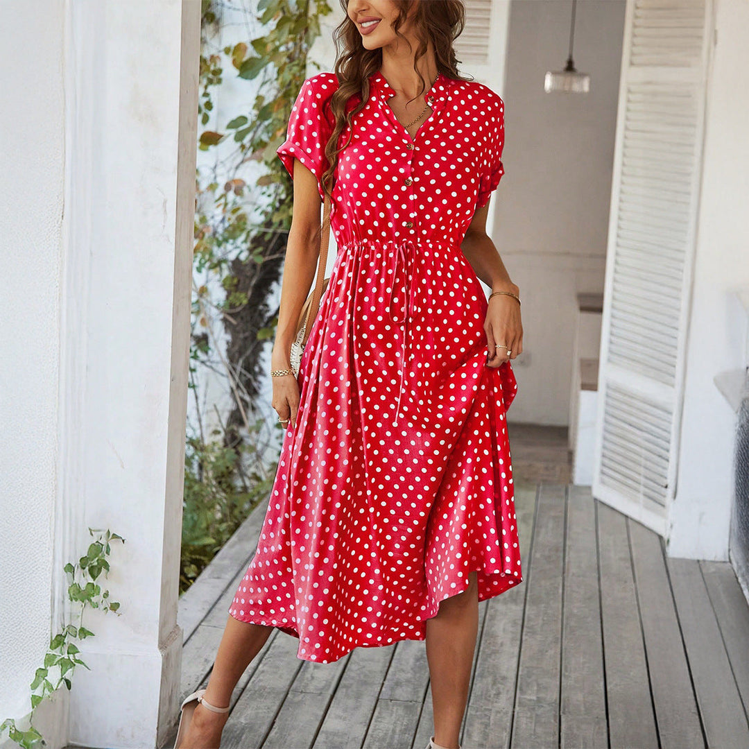 Damen Midikleid mit Punkten W&W Mode