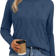 Damen Strickpullover mit strukturiertem Muster und lässigem Schnitt WW