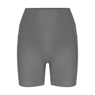 Damen sportliche hoch Taillierte Radlerhose mit praktischen Seitentaschen WW