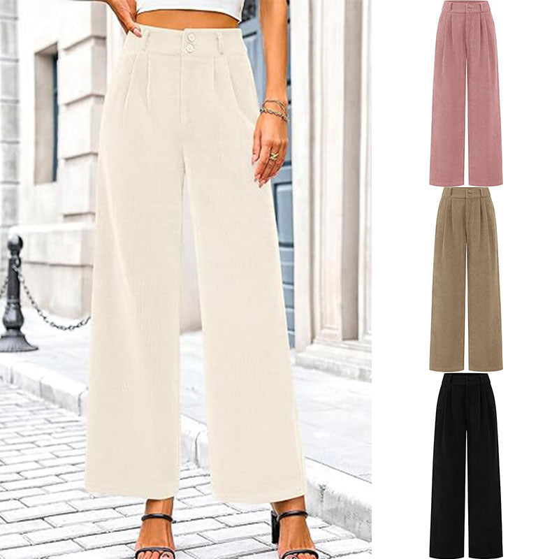 Damen modische plissierte Hose mit weitem Bein WW