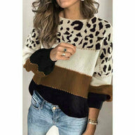 WW | Patchwork-Pullover Mit Leoparden-Print