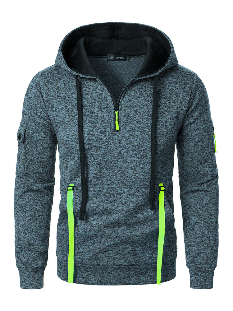 Herren sportlicher Hoodie mit atmungsaktiven Einsätzen und praktischen Reißverschlusstaschen WW