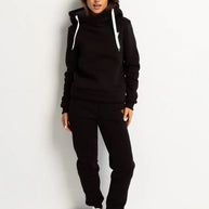 Damen Sportliches Hoodie-Set mit hohem Kragen WW