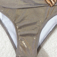 Damen Bikini-Set mit elegantem Herzdetail und funkelndem Design WW